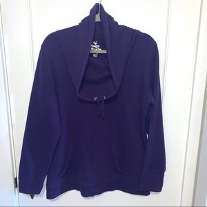 Purple Cowl Neck Sweatshirt XL Made for Life